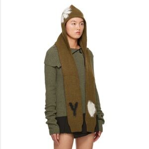 OPEN YY Khaki Hooded Scarf - NWOT
